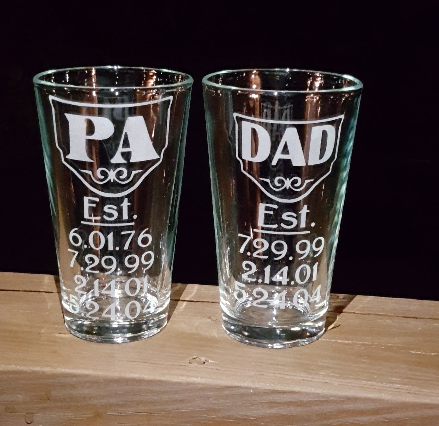 Custom Father's Day Pint Glass