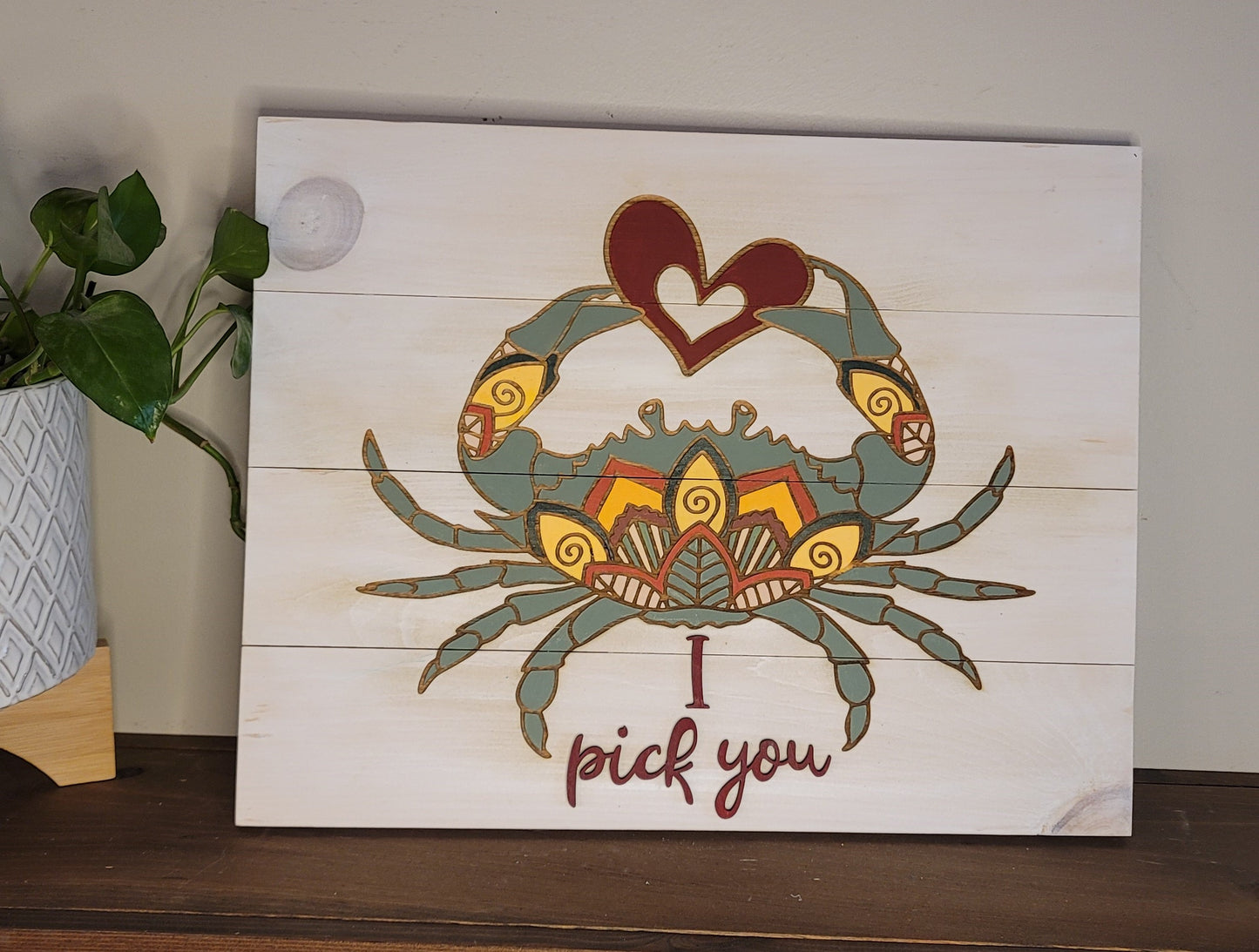 Mandala Love Crab Wood Art -Premium DiY Workshop