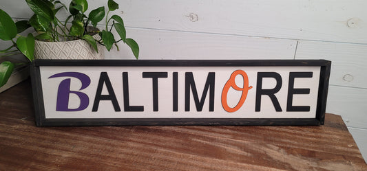 Baltimore 3d  Ravens & Orioles Sign