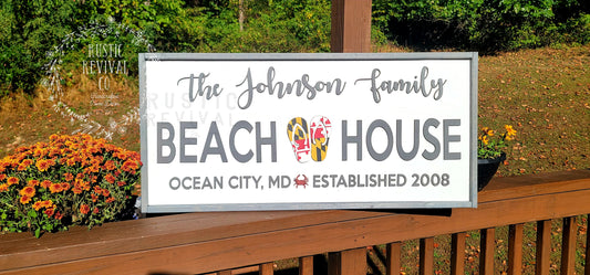 Beach House Sign - Custom 3d Wood Sign